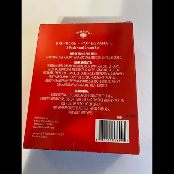 💥Bolero Beverly Hills Hand Cream Primrose + Promegranate Nourish + Hydrate - Picture 7 of 7